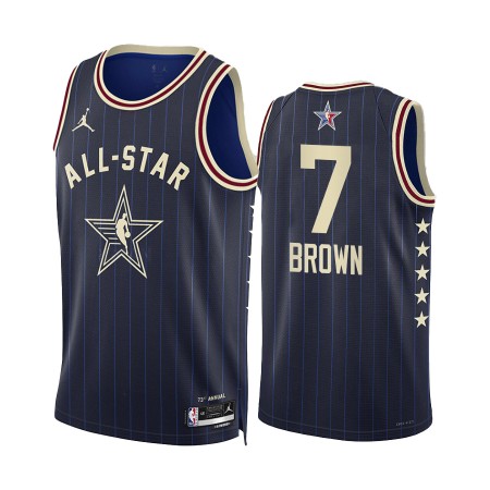 Camiseta Hombre NBA All-Star 2024 Eastern Conference Jaylen Brown Navy Swingman